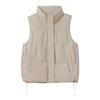 Down cotton clothes, vest, women's stand-up collar cotton vest, autumn and winter new versatile vest, warm large-size vest