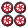 4 Pieces 1/18 Scale RC Slide Wheels Universal Fit Metal Hub Tires Wear Resistant Car