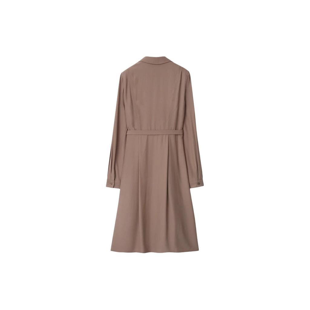 Burberry Long Sleeved Dress Women's Gray 80843041