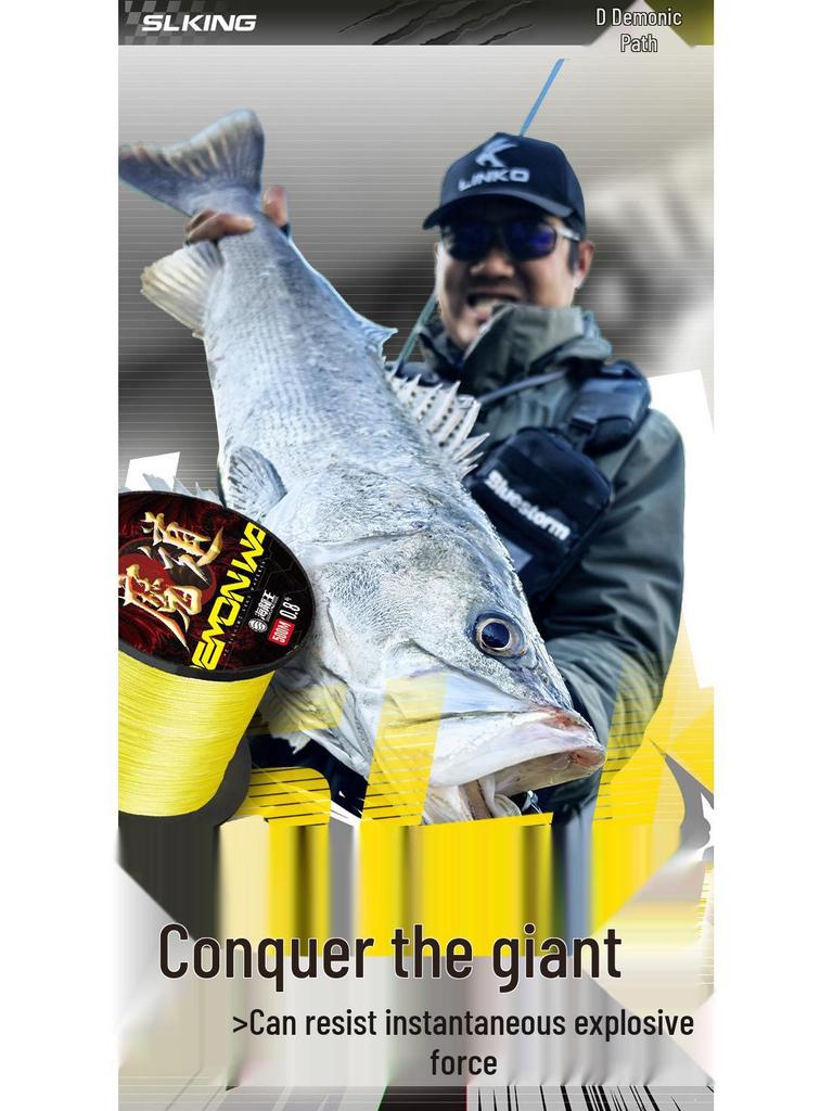 Sea Dragon King 500m 8-Strand PE Fishing Line: 300m Smooth Anchoring for Big Fish Sea Fishing