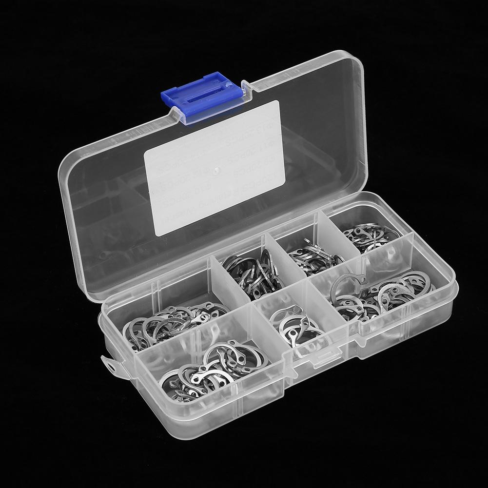 120pcs Stainless Steel Snap Retaining Ring Circlip Assortment Set 9mm   14mm with Box