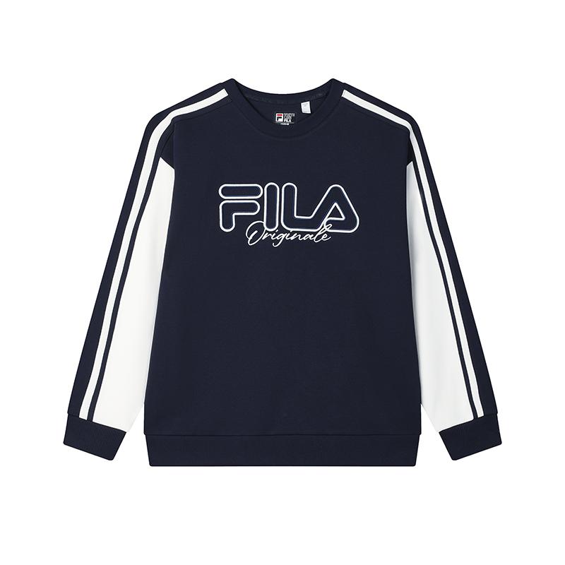 New FILA Sweatshirt Men's Secret Mirror Blue F11M519202FDB