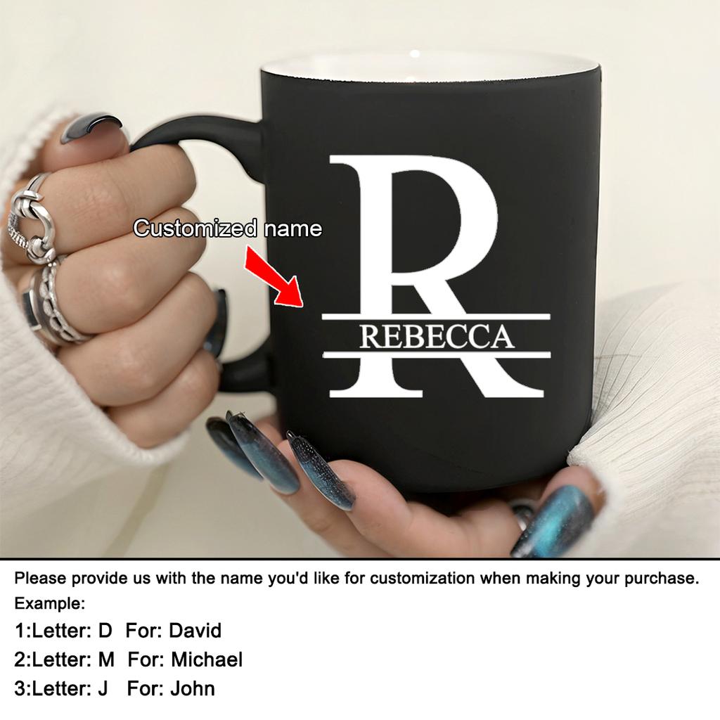 11oz Personalizowany Kubek do Mleka z Czarnym Napisem Dla Kawiarni, Ceramiczny Kubek do Kawy, Kubek do Picia, Filiżanka do Herbaty, Prezenty Świąteczne