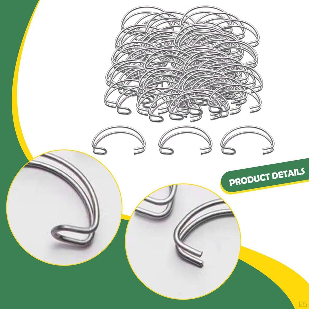 100 Pieces Steel Wire Cage Door Hooks Fixed Practical Clamping Creative for Breeding Equipment