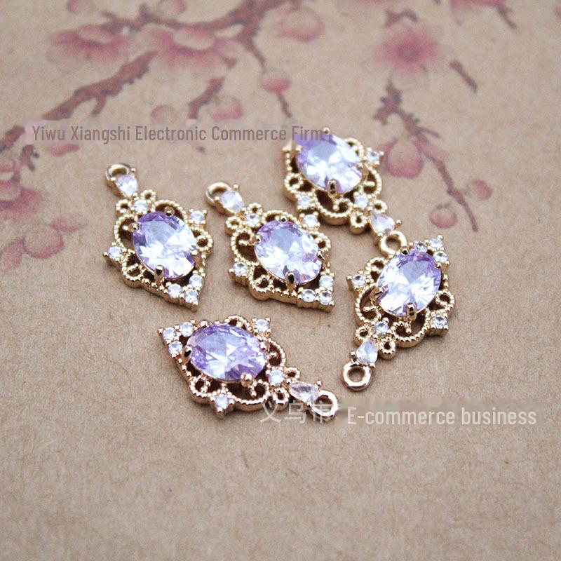 

Подвеска из стекла с цирконием. Аксессуары для сережек, шпилек, ожерелий и гирлянд своими руками. 18*12mm without clasp [No.10]