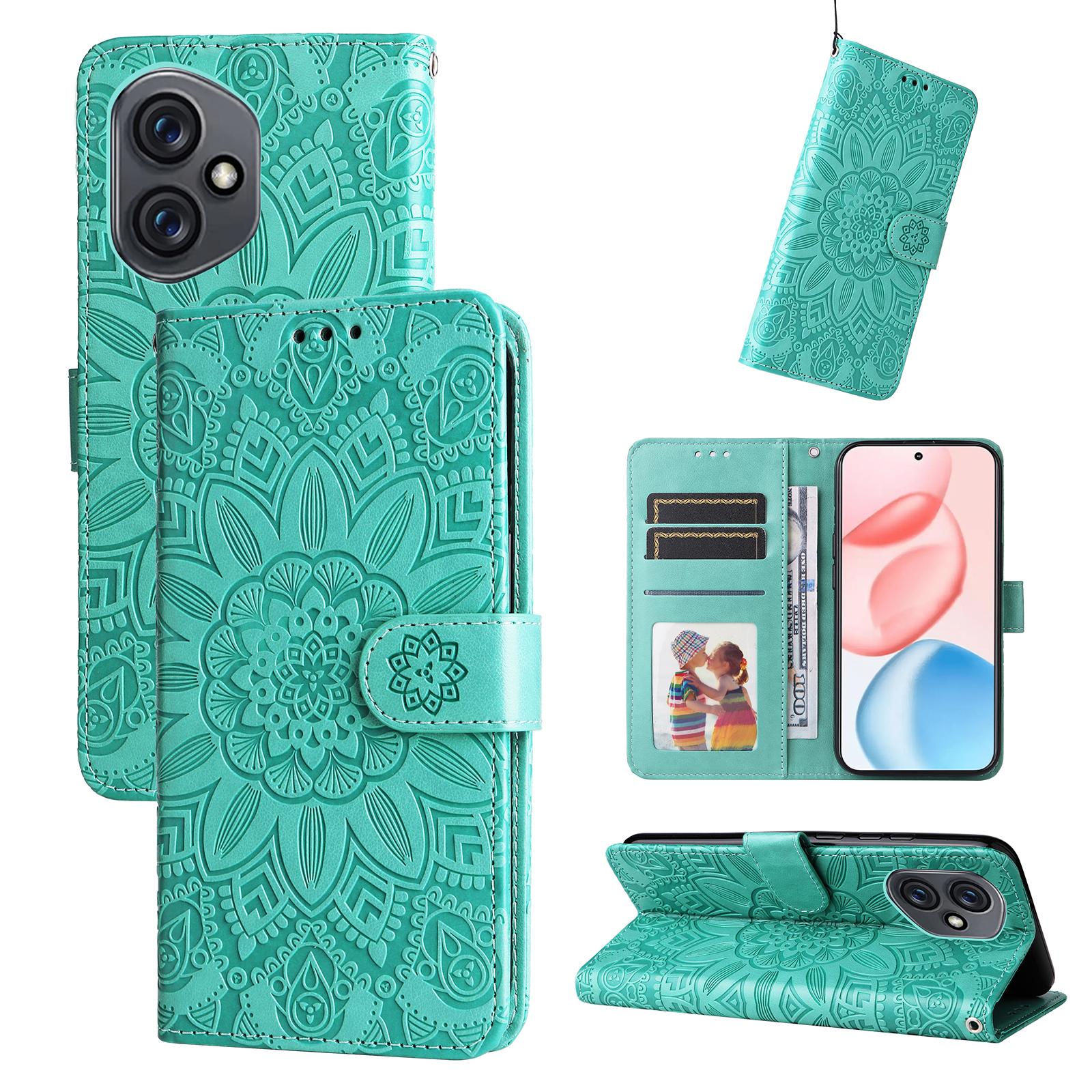 

For Honor 400 Case Sunflower Imprint Leather Wallet Phone Cover Pink
