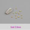 Mixed Mini Nail Art Pearls: Gold & Silver Half-Face Decorative Flat Bottom Pearl Accessories for DIY Nails