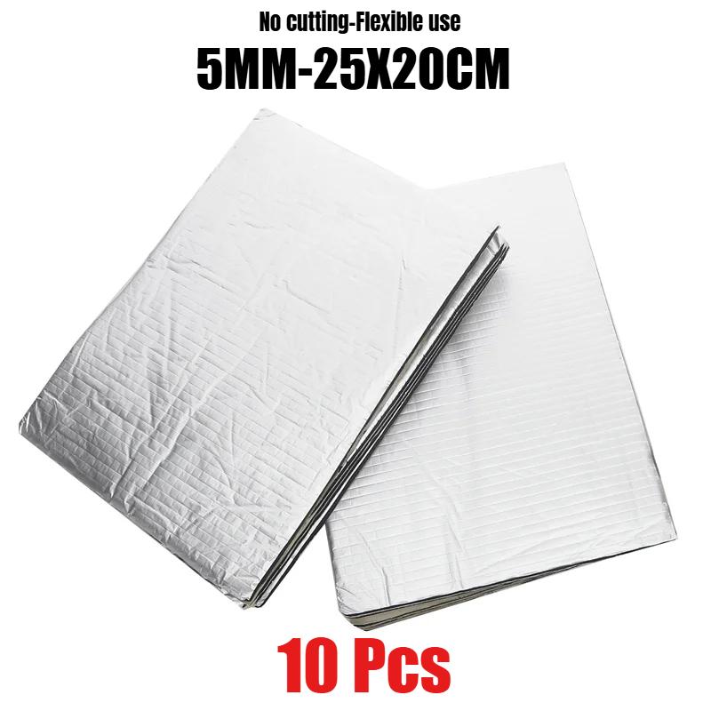 5/10Pcs 5/10MM Car Sound Deadener Heat Insulation Mat for Auto Van Sound Proof Deadening Insulation Mat Car Accessories Interior