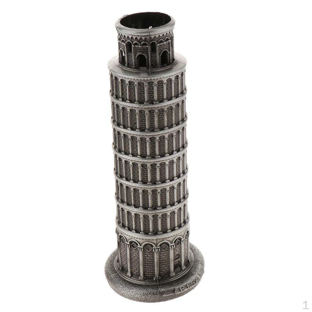 

Leaning Tower of Pisa Figurines Towel Model Art Decorations Crafts Tour Souvenir Home Party Decor Silver S