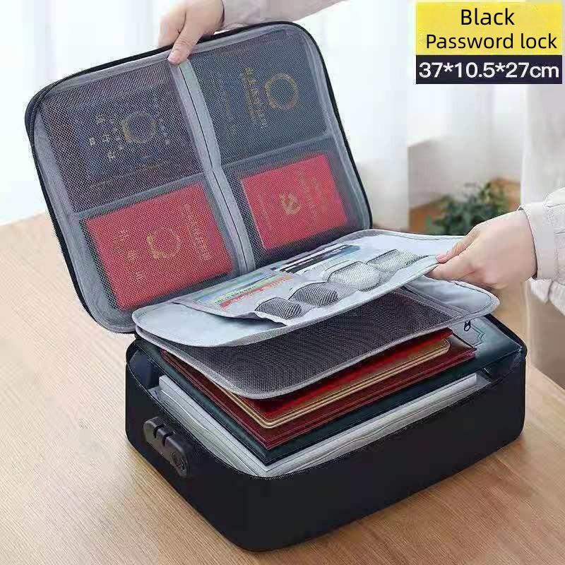 Home Document Storage Bag Large Capacity Household Certificate Passport Card BagFolder Archive Organizing Makeup Storage Bag