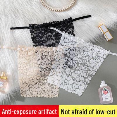 Seamless Strapless Lace Tube Top Bra for Women, Anti-Exposure Chest Blocking