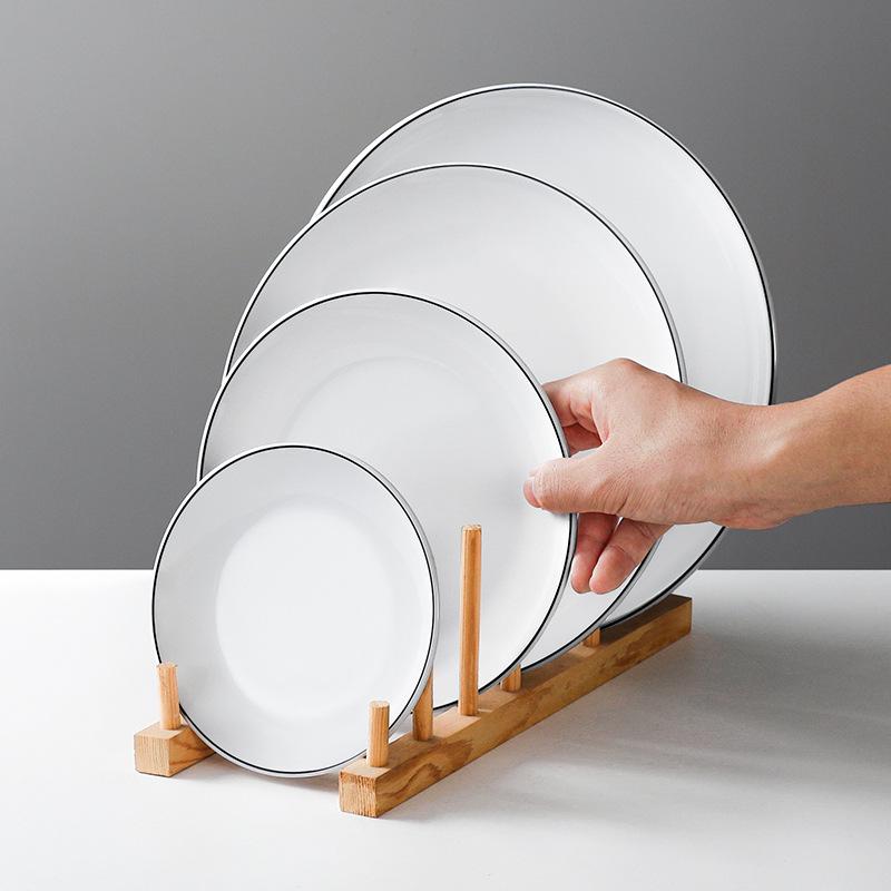 Melamine Imitation Porcelain Round Dinner Plate - Durable Restaurant and Buffet Dish