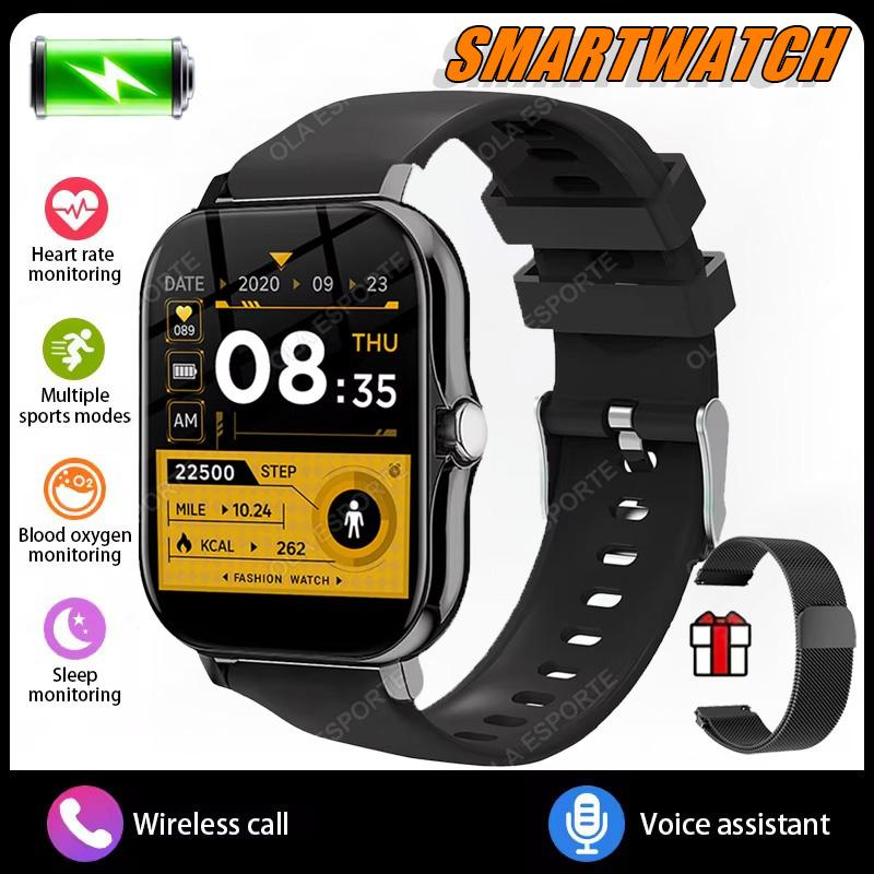 New Smart Watch Android IOS Phone 1.44 Inch Color Screen Bluetooth Call Blood Oxygen/Pressure Monitoring Smart Watch Women Men