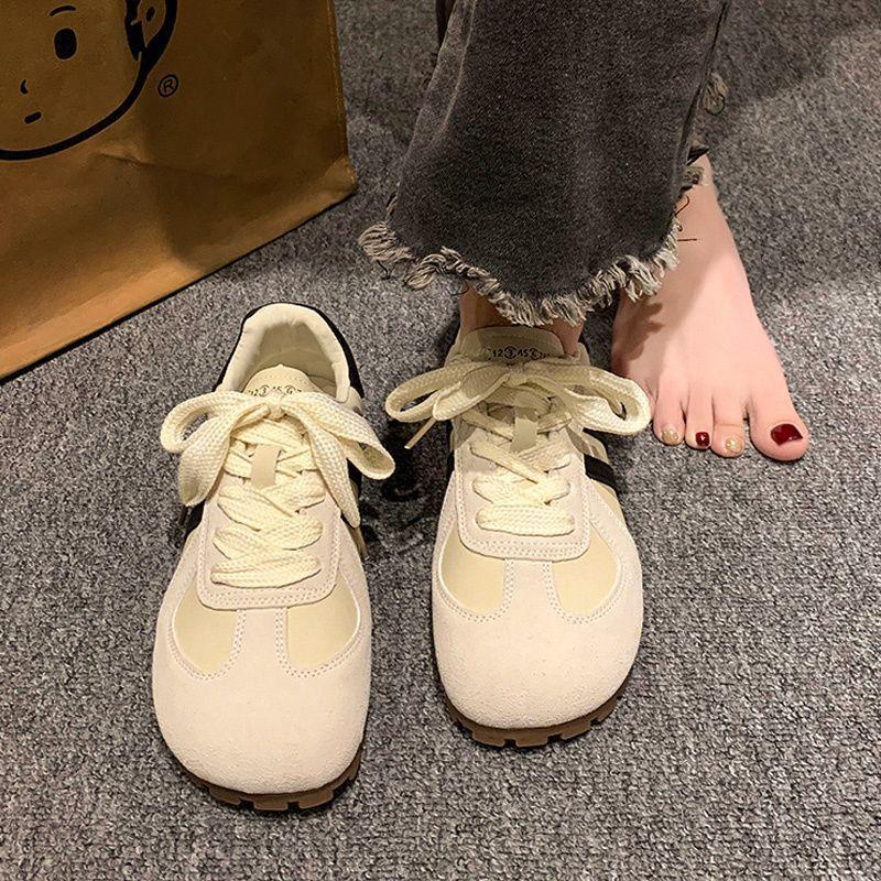Retro women's new autumn flat-bottomed little white sports and leisure student board shoes