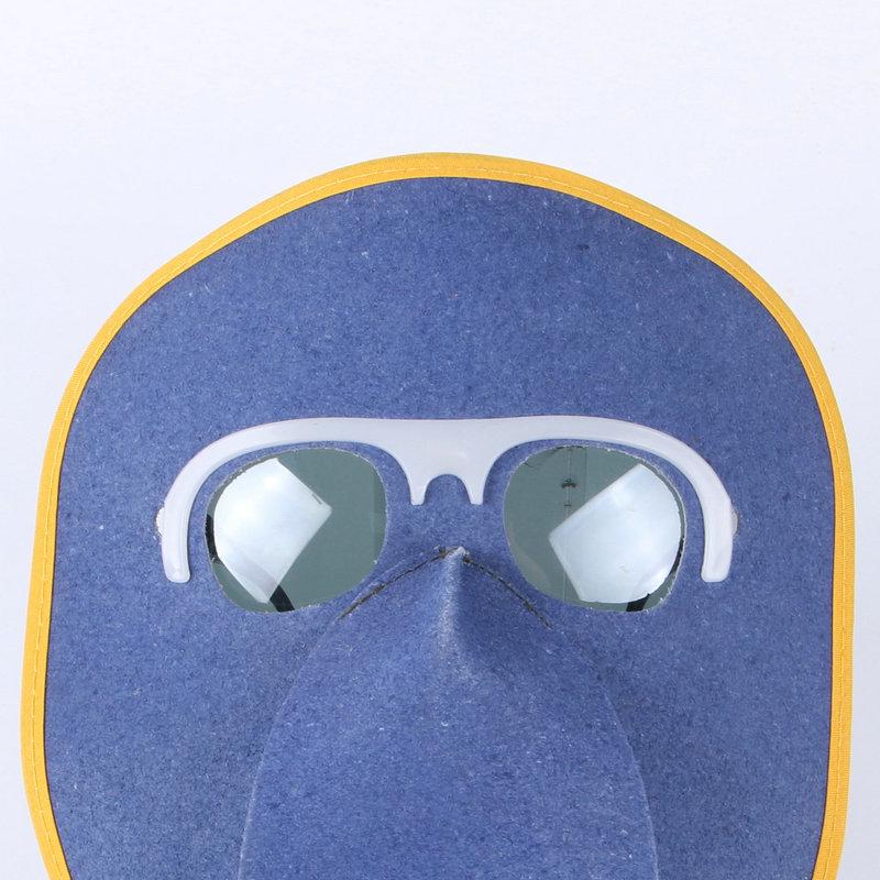 Head-Mounted Ghost Face Cowhide Mask for Welding with Eye Protection