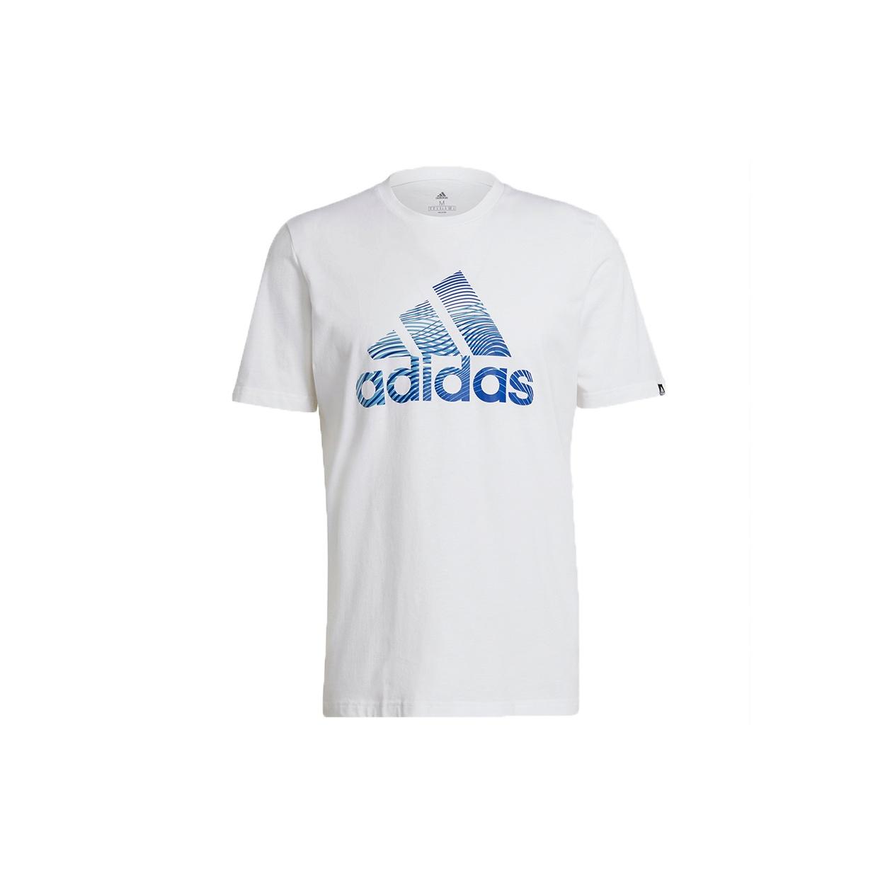 adidas M Extmo Pff T Alphabet Logo Round Neck Sports Short Sleeve White Men s GL2398 L