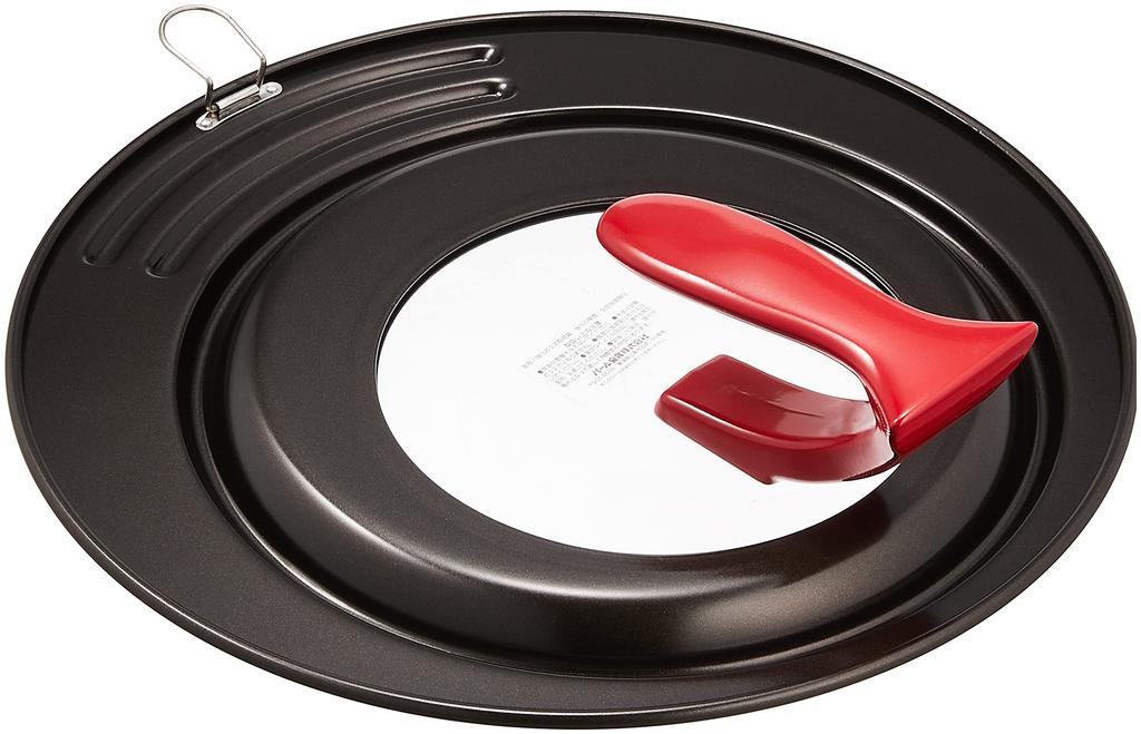 Pearl Metal Rosso Black Stand Pan Cover with Silicone Processed Window for 24~28cm PHB-2637