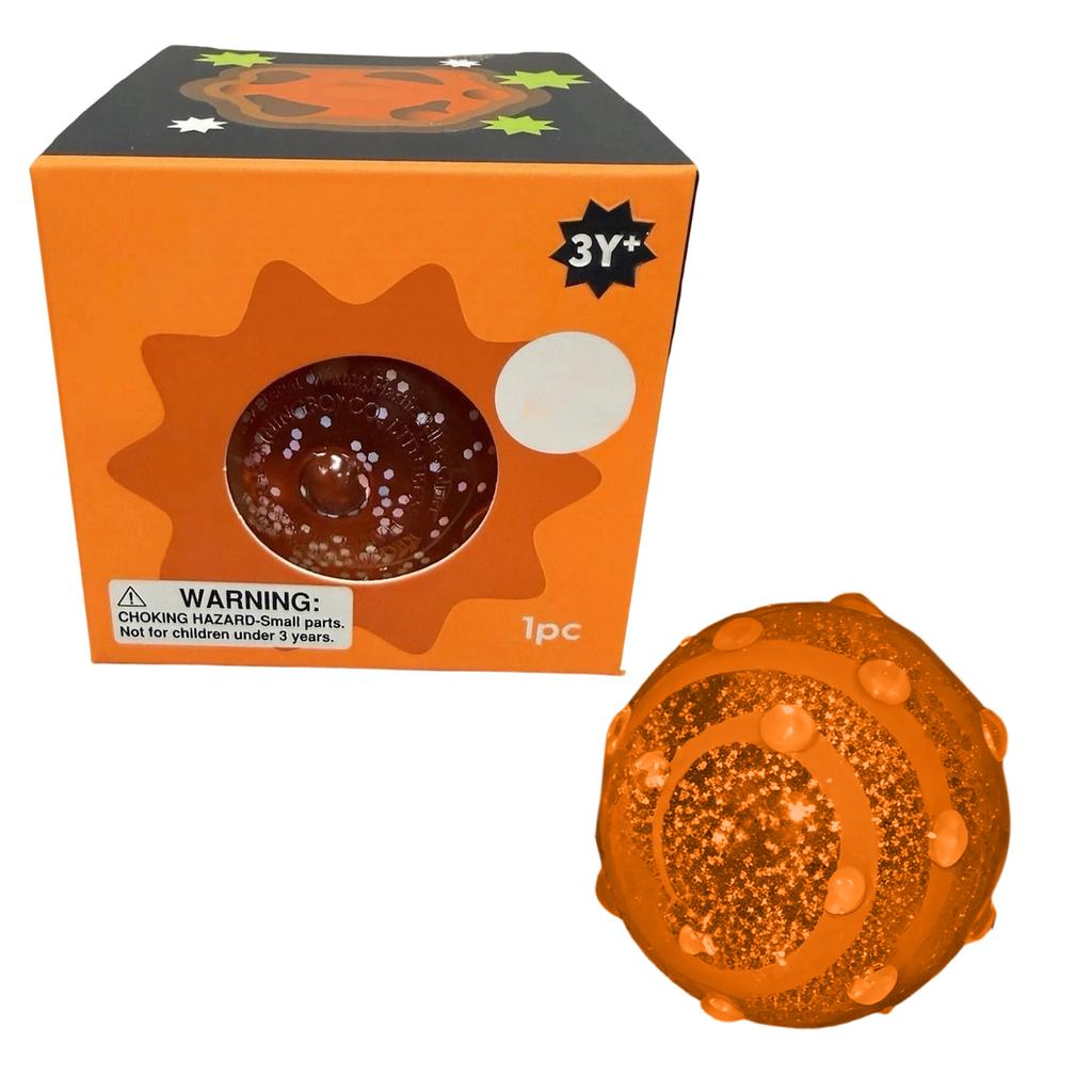 Soft Glow In the Dark Squeeze Toy Stress Relief Ball with Textured Surface and Flexible Material for Sensory Play and Relaxation
