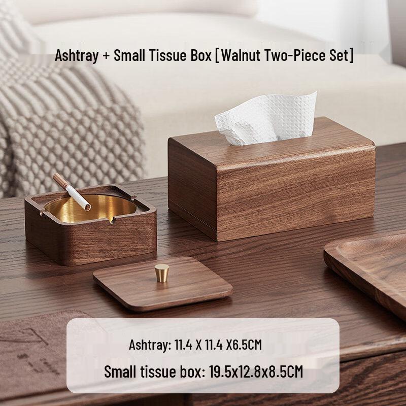 LIEI Black Walnut Wood Tissue Box