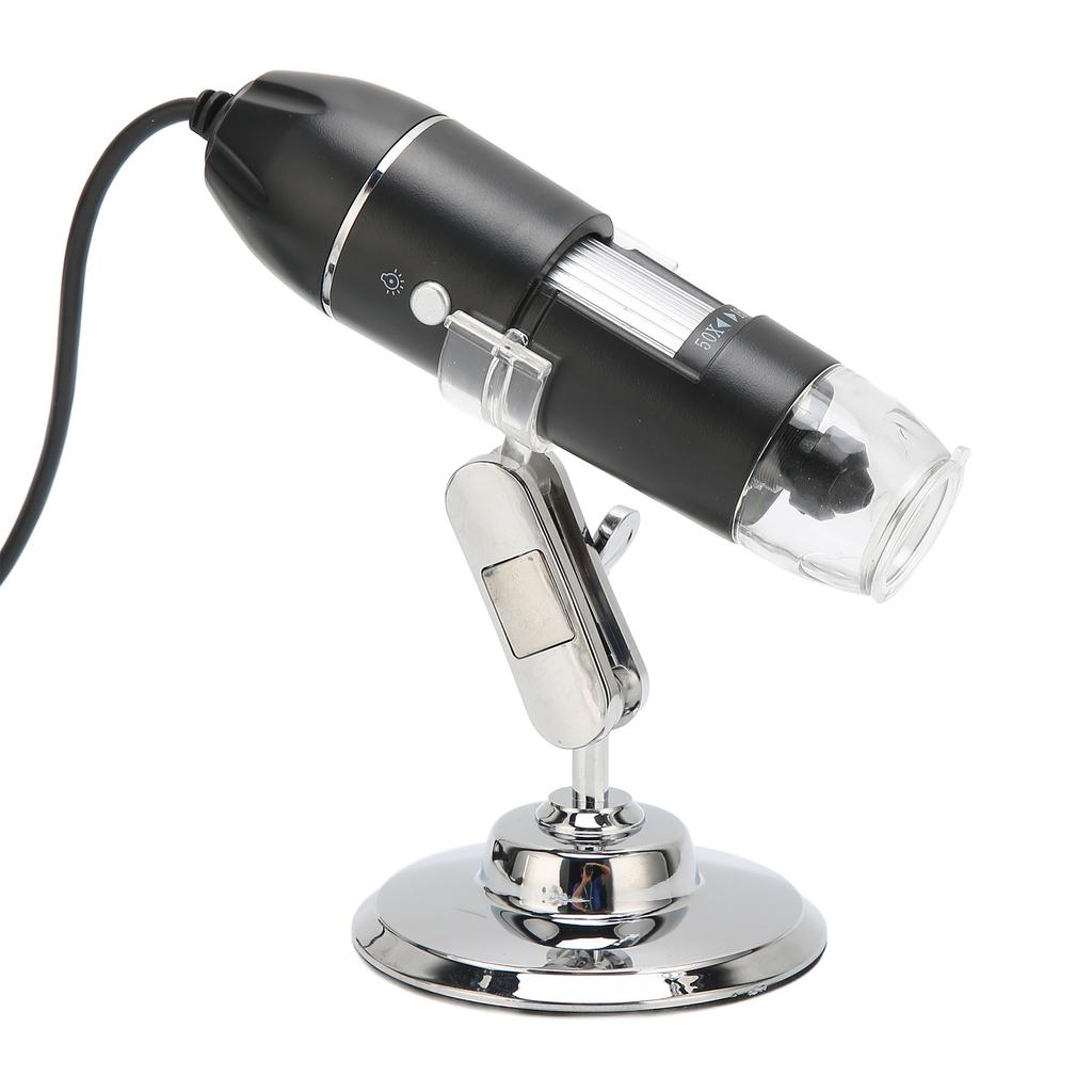 3 In 1 USB Digital Microscope 50X‑1600X Portable Handheld 8 LED Magnification Endoscope Camera for