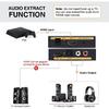 HDMI-Compatible Audio Extractor Converter HD+ Audio ( SPDIF + RCA L/R Stereo ) for Fire Stick Xbox PS5 Support 3D HDCP2.2 18Gpbs 5