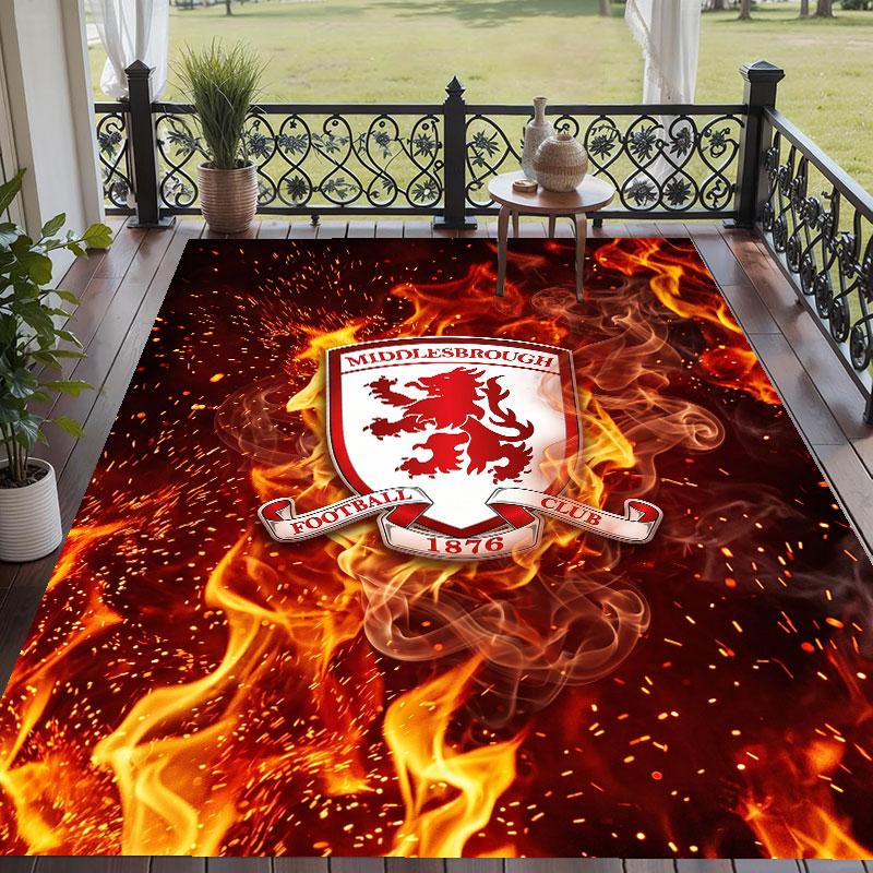 Soft Floor Carpet Middlesbrough FC Pattern Area Rug Decorative Mat For Home Room Decoration
