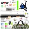 FTK Fishing Telescopic Rod and Reel Combos 1.8M-2.1M Telescopic Fishing Pole Spinning Reel Line Lures Set with Carrier Bag