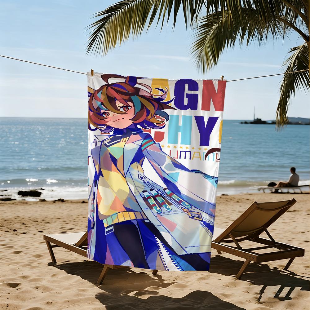 Agnes T-tachyon U-Uma Towel Beach Quick Dry Soft M-musume Pool Towels Gift for Travel Gym Shower Camping sports