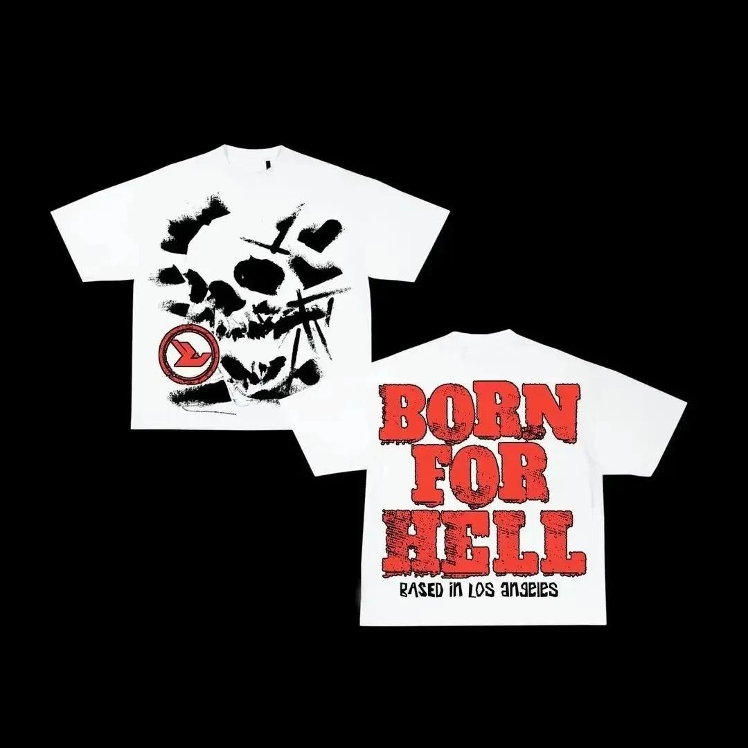 Футболка с графическим принтом «America War Girl» в стиле ретро 2010 года, свободный короткий рукав, круглый вырез, хлопковый топ, готическая уличная одежда для мужчин и женщин M