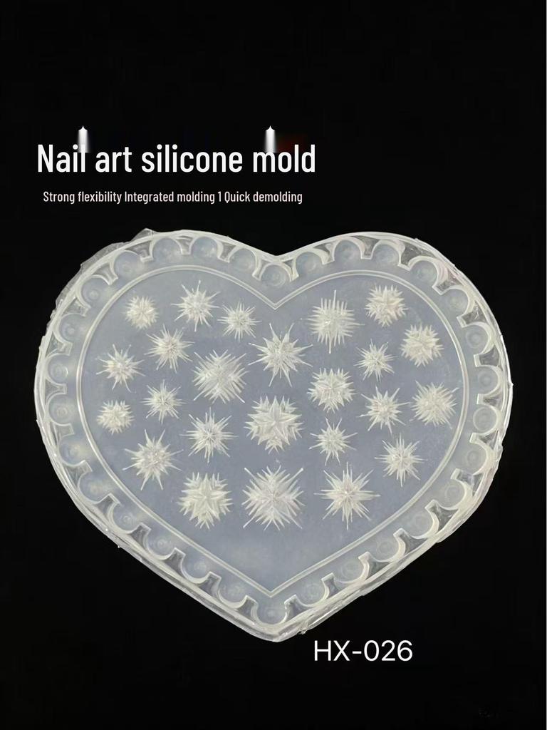 Nail Art Silicone Mold: Goldfish, Ghost, Skull, Snowflake & Cartoon Shapes