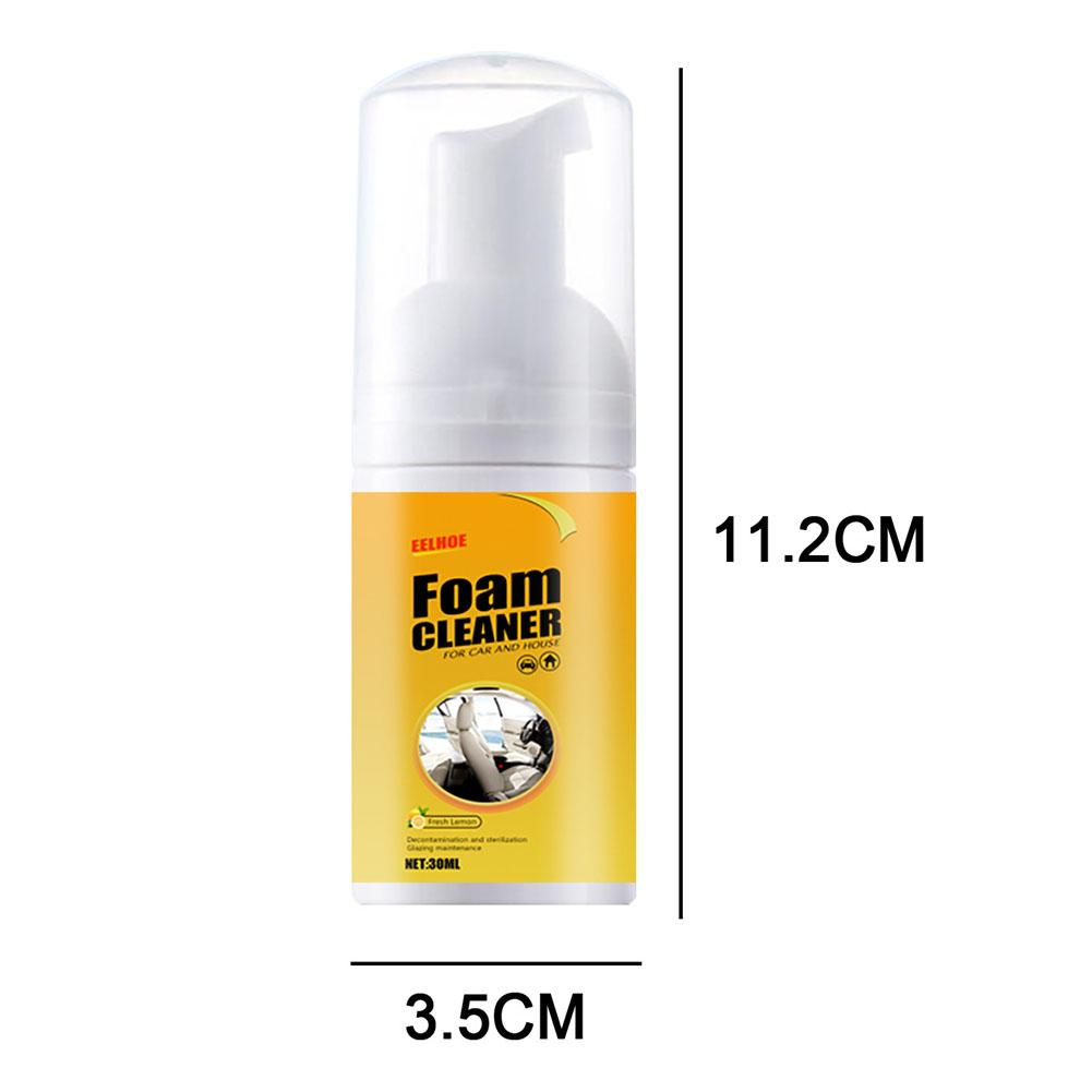 30/100ML Car Foam Cleaner Spray Leather Decontamination Multifunctional Leather Cleaner for Car Interior Ceiling Leather Seat