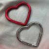 Kärlekshjärta Bokstav Karbinhake Nyckelring Bärbar DIY Öppen Metallspänne Kopplingskrokar Tillbehör