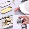 Stainless Steel Dining Plate Dessert Plates Nut Fruit Cake Tray Snack Kitchen Plate Western Steak Kitchen Plate Dish