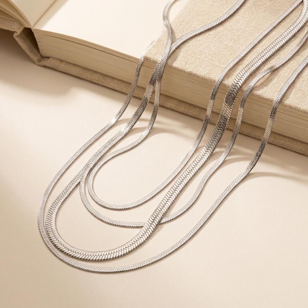 2mm 3mm 4mm 5mm Minimalist Snake Chain Necklace Choker Stainless Steel Herringbone Gold Color Jewelry For Women and Men