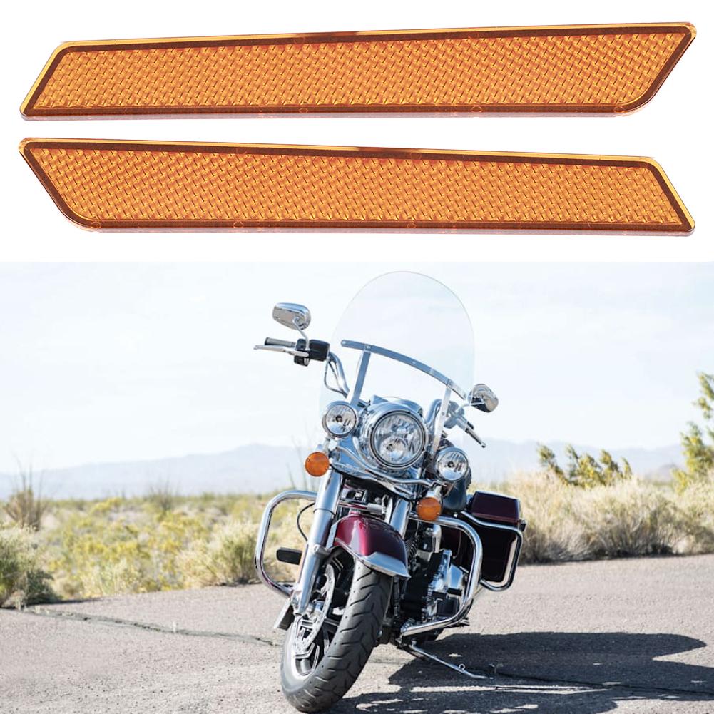 Pair of Saddlebag Reflector   Cover   Warning Large Size Fit for   FLT FLHT 2014-2017