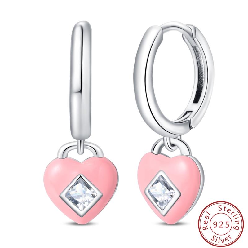 New Sweet 925 Silver Women's Princess Powder Gemstone Blue Kind Bow Design Earrings Fit Party Exquisite Jewelry Gifts