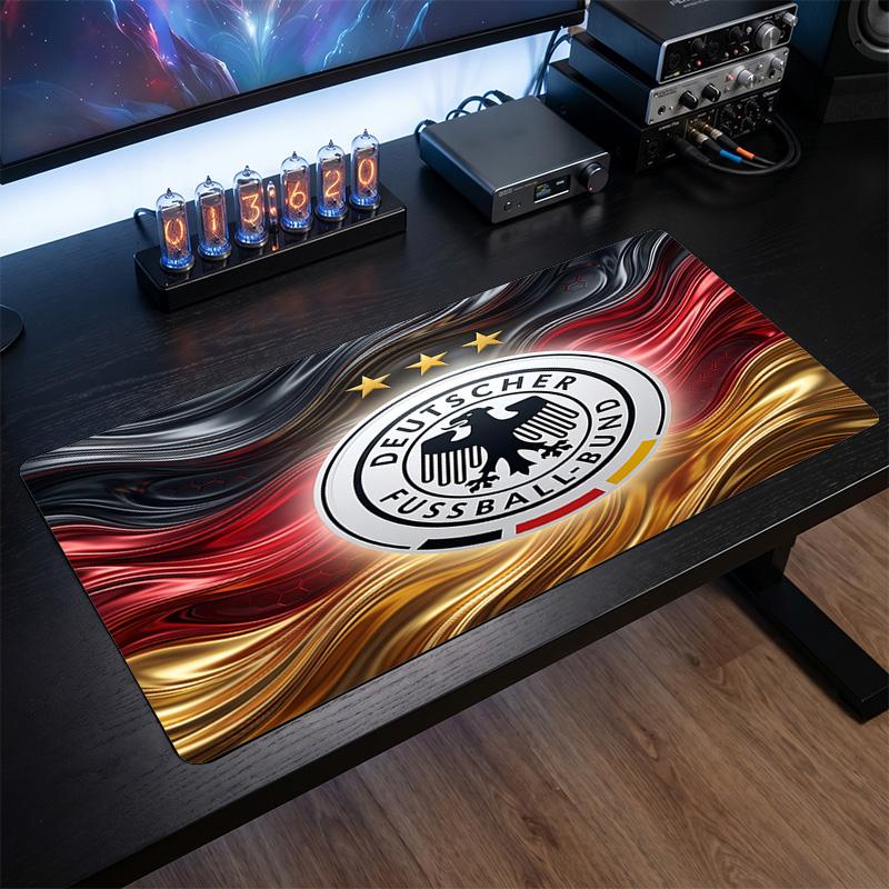 Germany Football Crest Mouse Pad, Extended Non Slip Rubber Desk Mat for Gaming Office Laptop Fan Gift