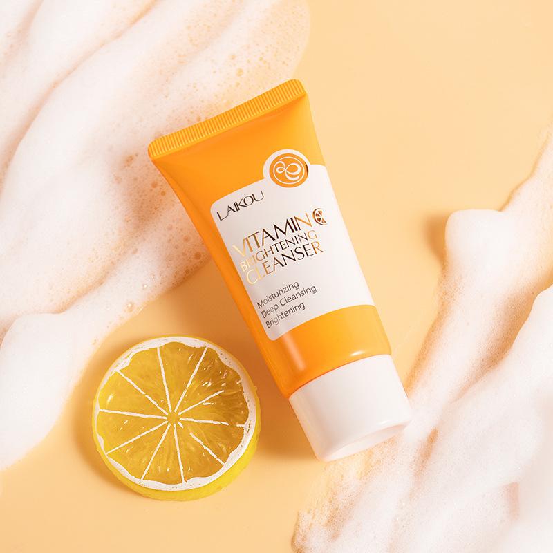 LAIKOU Vitamin C Whitening Facial Wash Deep Cleansing Blackheads Foam Cleanser 50g 50g