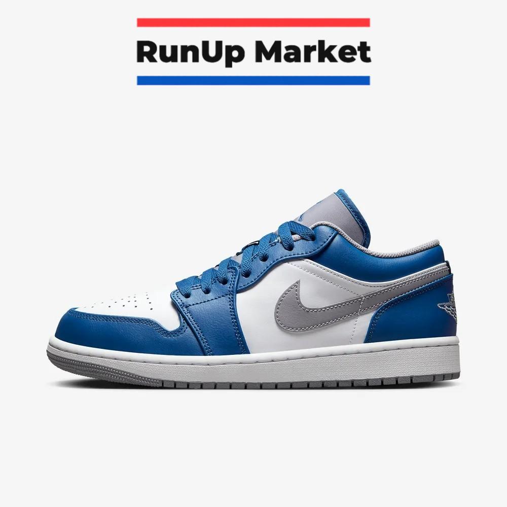 

Jordan 1 Low True Blue Cement Grey 553558-412 EUR45/290mm