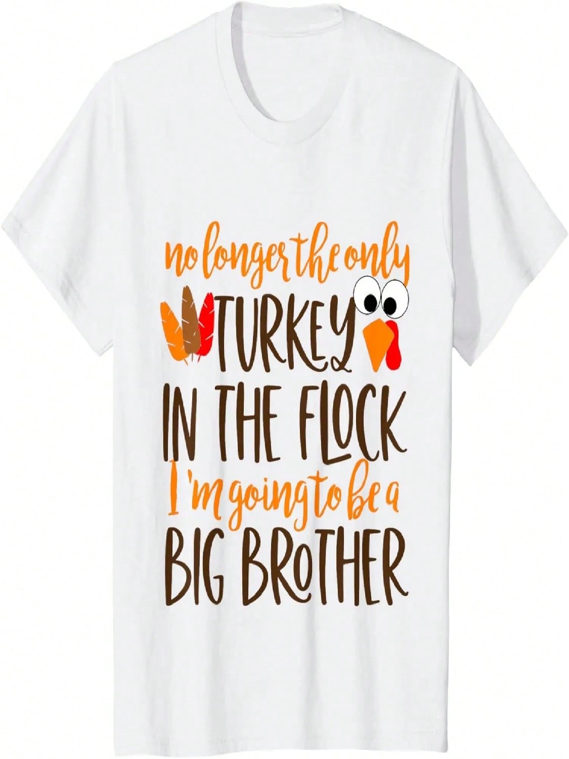 Kids Thanksgiving Promoted To Big Brother Toddler Turkey T-Shirt S разноцветный