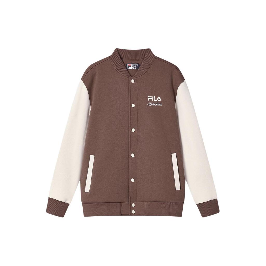Fila Color Block Casual Knit Baseball Jacket Men Jackets Brown F11M419501F-BN