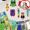 Cartoon Stickers Kids Building Blocks Digit Paster Puzzle Diy Stickers Gift Xmas