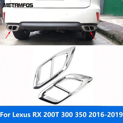 For Lexus RX 200T 300 350 2016 2017 2018  Tail Exhaust End Pipe Muffler Frame Silencer Cover Trim Accessories Car Styling