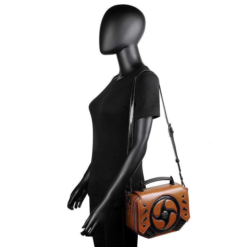 Women's Bag, European and American Punk Color-blocking and Patchwork Women's Single-shoulder Crossbody Bag Accessory