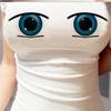 3D Big Eyes Tight Top for Women - Sweet Broadcast & Internet Celebrity Style