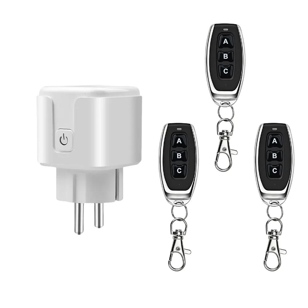 433 Mhz Wireless Remote Control AC220V 15A EV1527 Code Smart Socket Electric Plug Electrical Outlets For Light Lamp Smart Home