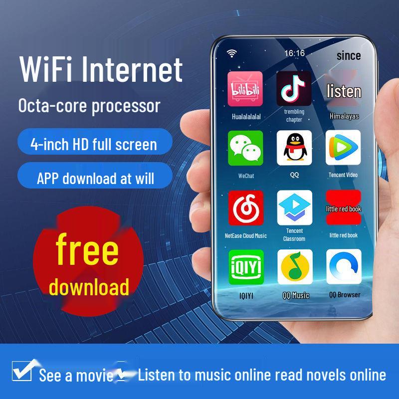 WLAN-fähiger MP4/MP5-Player: Tragbares Vollbildgerät für Musik, Video, Bluetooth und E-Book-Lesen