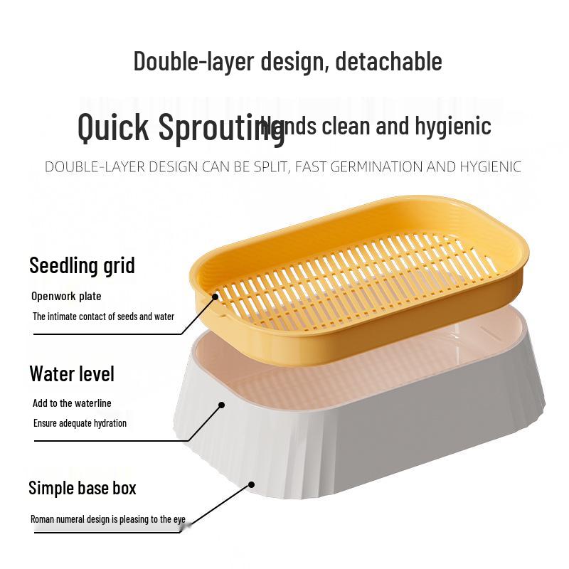 Hydroponic Cat Grass Seed Box - Soilless Wheat Cultivation Kit