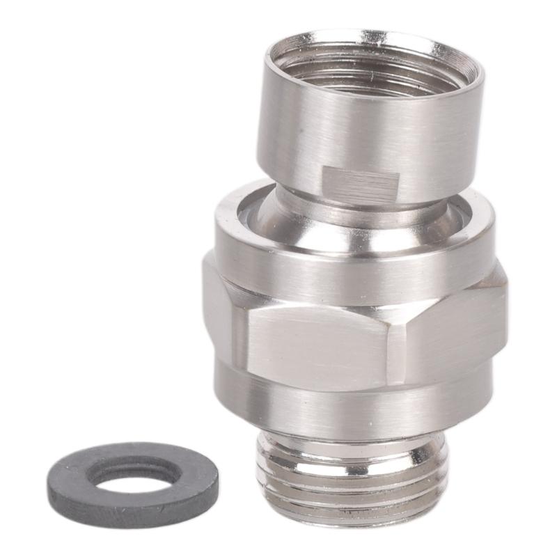 Adjustable Shower Arm Connector Brass Shower Head Swivel Ball Adapter enhances Durability & Rusts Resistance for Bathroom
