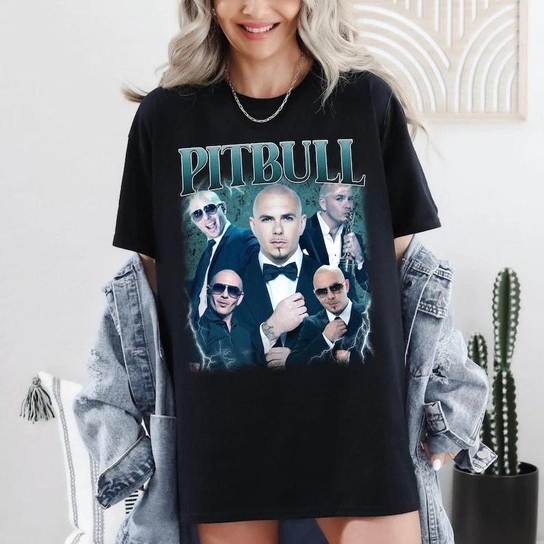 Pitbull Graphic Tee, Mr. Worldwide Music Star Unisex T-Shirt S